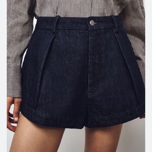 Zara Darted Shorts, dark indigo, size small